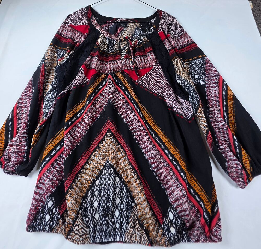 New Direction Boho-Style Peasant Blouse Size L
